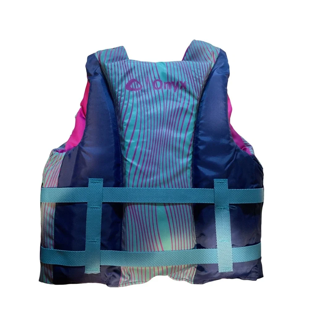 Onyx Youth Life Vest Jacket PFD Blue Pink Teal Stripe Size‎ 70 Boys Girls